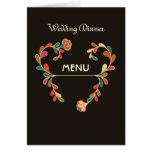 Floral art deco Wedding Menu