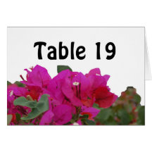 Floral Assigned Seating Table Tent Cards