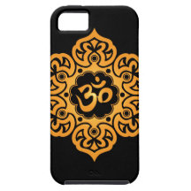 Floral Aum Design – yellow and black iPhone 5 Cases
