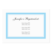 Floral Baby Registry Card - Blue on Blue business cards