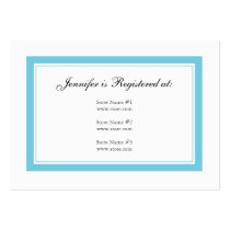 Floral Baby Registry Card - Sky Blue business cards