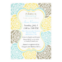 Floral Baby Shower Invitation Customizable
