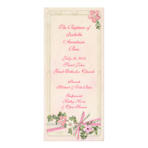 Floral Baptismal program 1/5 Customized Rack Card