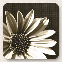 floral beverage coasters