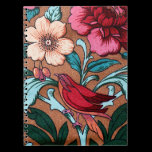 floral bird tapestry notebook notebooks