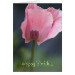 Floral birthday card with poppy