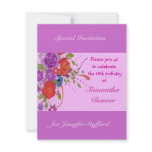 Floral Birthday Custom Invitation