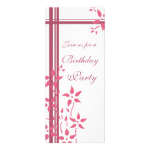 Floral Birthday Party Invitations
