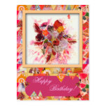 Floral Birthday Postcard postcards