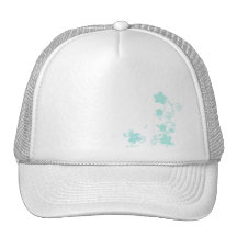 Floral blue hats