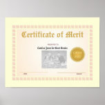 Floral Border Kids Good Job Certificate posters