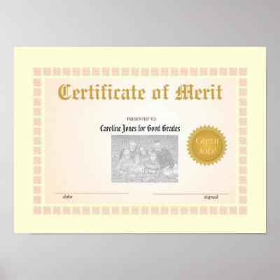 Floral Border Kids Good Job Certificate Print by jbranam