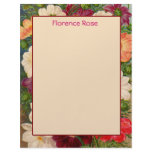 Floral Border Stationery You can Customize Letterhead Template