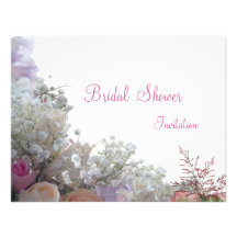 Floral Bouquet Bridal Shower Personalized Announcement