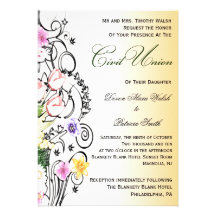 Floral Bouquet Civil Union Invitation