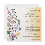 Floral Bouquet Marriage Invitation