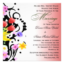 Floral Bouquet Marriage Invitation