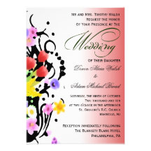 Floral Bouquet Wedding Invitation