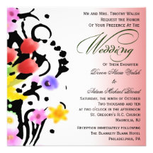 Floral Bouquet Wedding Invitation