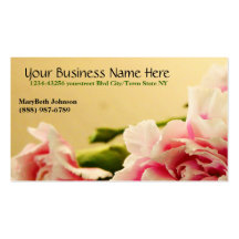 Floral Business Pink Carnations Business Card