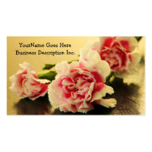 Floral Business Pink Carnations Business Card