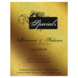 Floral Butterfly Flyer Salon Spa Gold Black