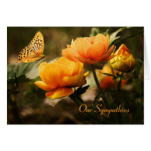 Floral Butterfly Sympathy Card