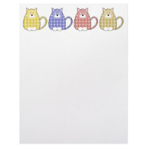 Floral Calico Kitty Letterhead