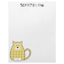Floral Calico Kitty Yellow Letterhead