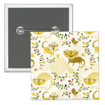 Floral cats pin