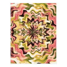 Floral Chakra n Golden Waves Postcards