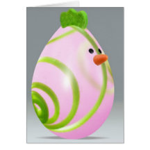 Floral Chick Card