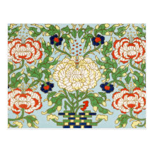 Floral chinese ornament 2012 Pocket Calendar Postc Post Cards