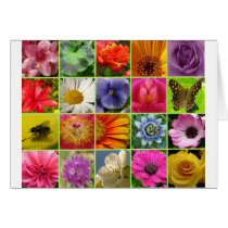 floral collage card