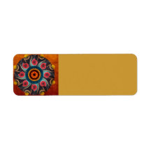 Floral Colour Abstract Vector Art Return Address Label
