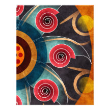 Floral Colour Abstract Vector Art Letterhead