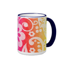 Floral Colour Splash Coffee Mug