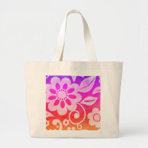 Floral Colour Splash Tote Bag