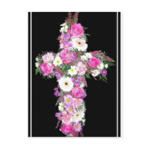 Floral Cross Post Cards