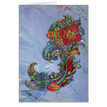 Floral Curls Abstract Modern Art Cards