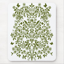 Floral Damask Lace Mousepad
