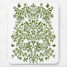 Floral Damask Lace Mousepad