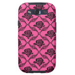 Floral de dentelle de rose et de noir coque galaxy s3