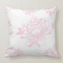 Floral de rose et blanc oreillers american