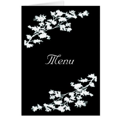 Floral Deco Wedding Menu Card by elenaind Floral Deco Wedding Menu Card by elenaind