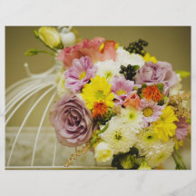 Floral decoration personalized flyer
