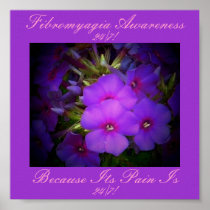 Floral Design-Fibromyalgia Awareness Poster