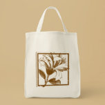 Floral Design Organic Grocery Shopping Tote Bag