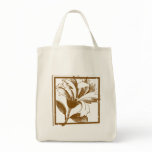 Floral Design Organic Grocery Shopping Tote Bag