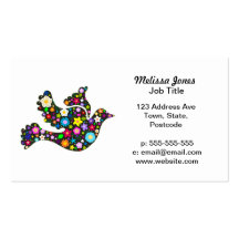 Floral Dove of flowers Business Card